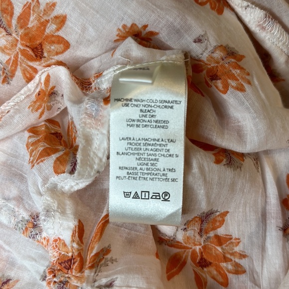 Free People Amanda Ruffle Long Sleeve Top Size Medium Lightweight & Comfortable - Picture 11 of 12